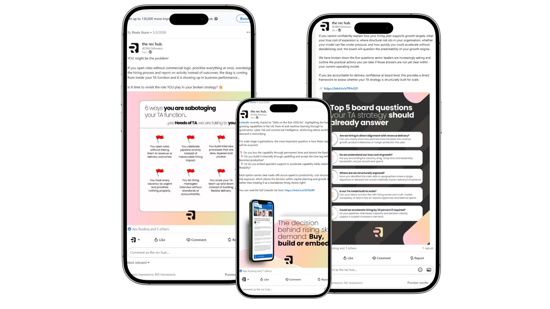 LinkedIn post mockups